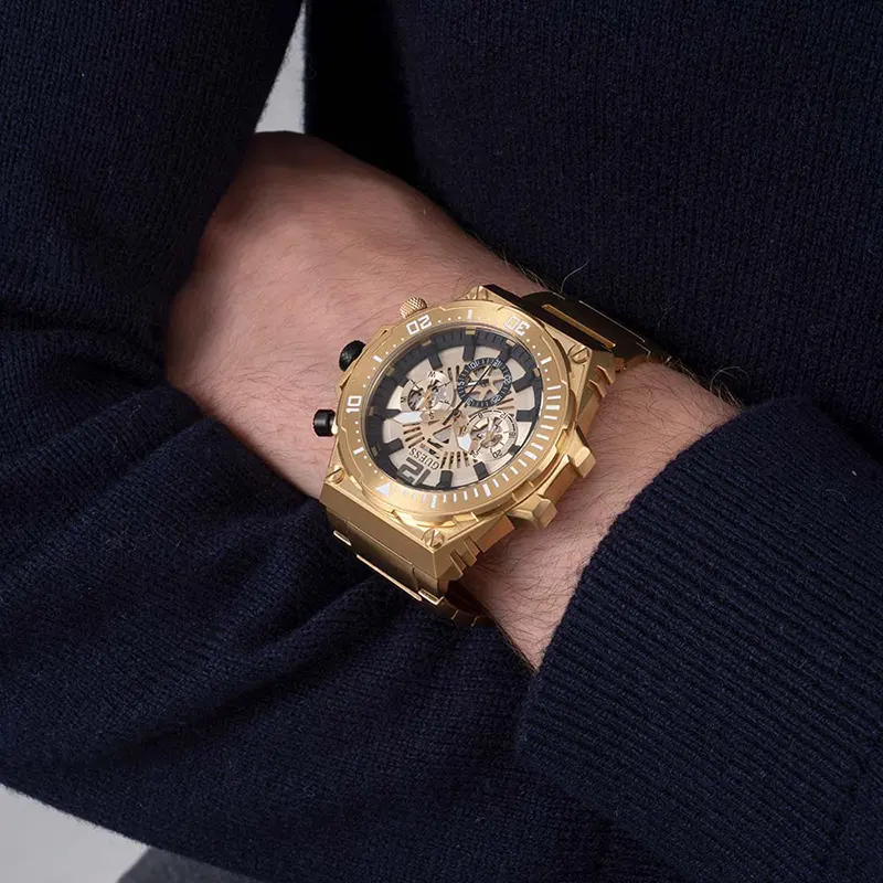 Guess Exposure Multi-Function Gold-tone Men’s Watch- GW0324G2